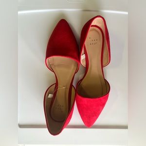 Red flats New/never worn outside